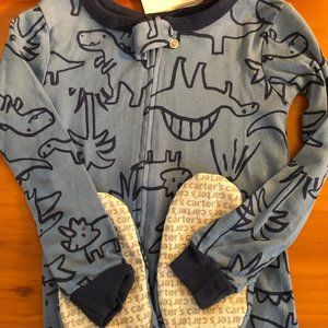 Carters 3T cotton dinosaur footie pajamas
